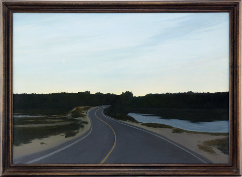 John Dowd, American (b-1960) Oil on Canvas "Road Through The Mors" signed Lower Right