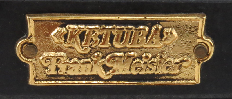 Frank Meisler, Israeli (b. 1929) Gold and Silver plated sculpture "Ketuba".