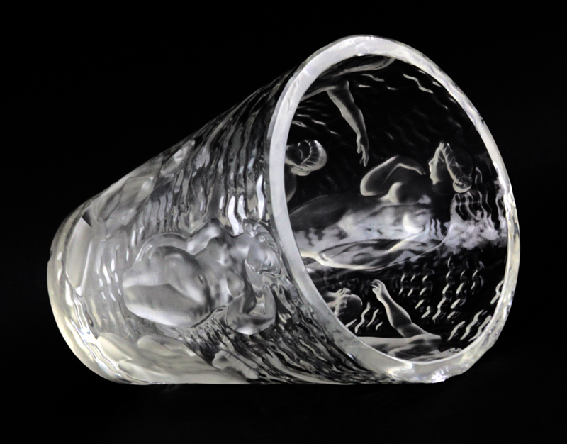 Lalique Crystal "Ondines" Vase