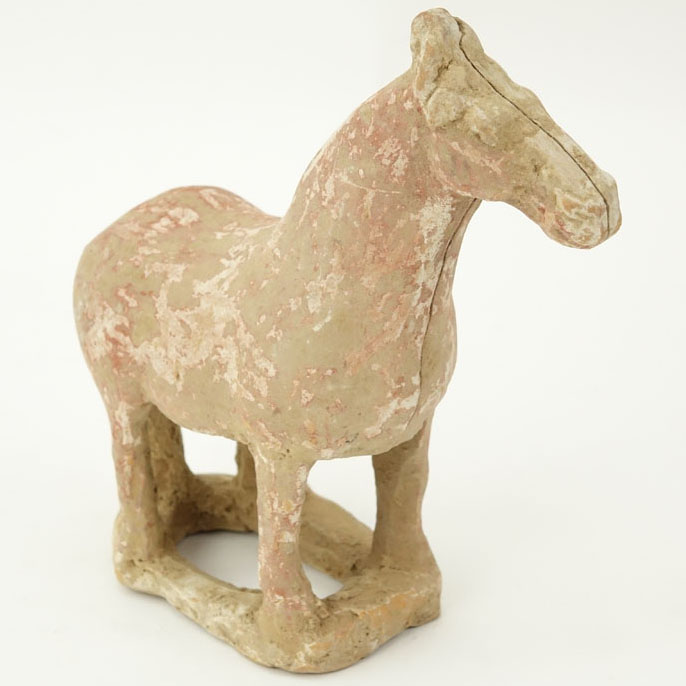 Chinese Han Dynasty (206BC-220AD) Pottery Walking Horse Figure