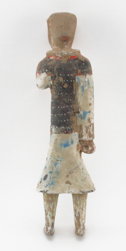 Chinese Ming Dynasty (1368-1644) Polychrome Pottery Tomb Figure