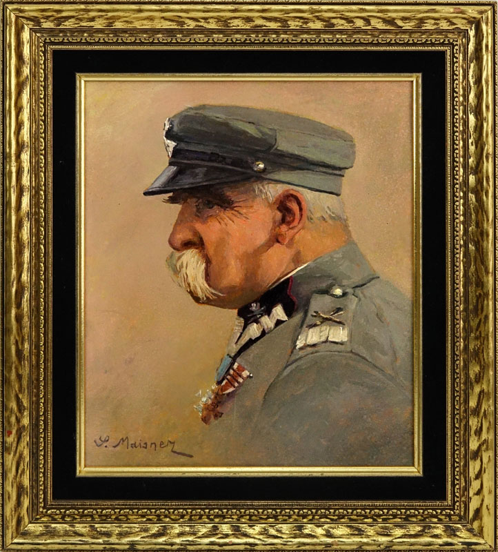 Salomon Maisner, Poland (1886-1942) Oil on cardboard "Officer"