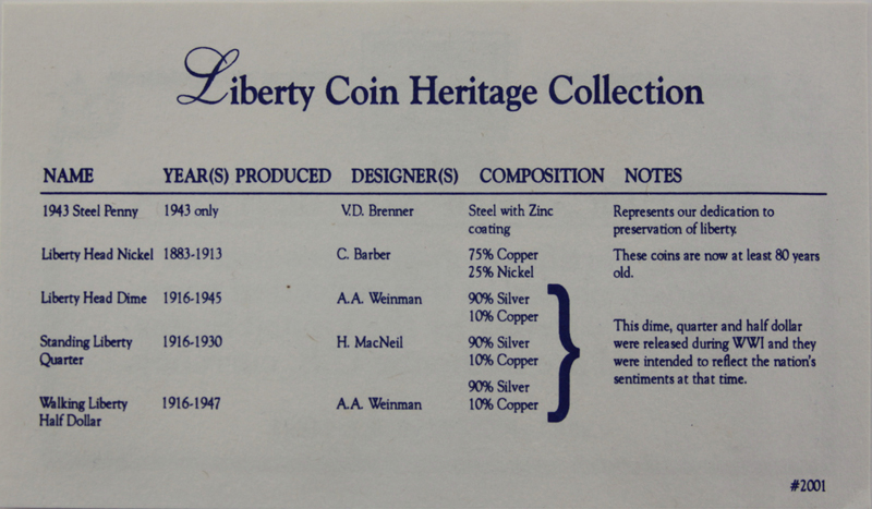 Two (2) Sets Liberty Coin Collection Sets