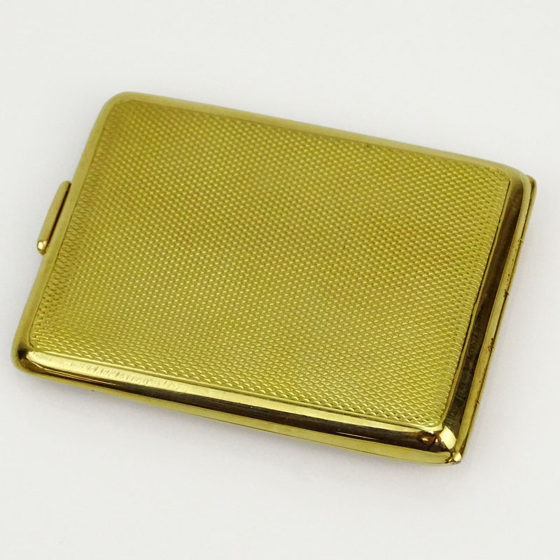 Vintage Asprey 9 Karat Yellow Gold Match Case with Asprey Box