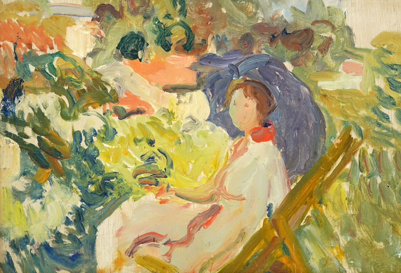 Possibly: Louis Valtat (1869-1952) Oil on panel "Girl In The Garden"