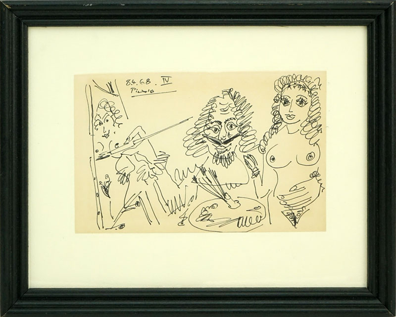 After: Pablo Picasso, Spanish (1881-1973) Engraving "Artist and Model" 8