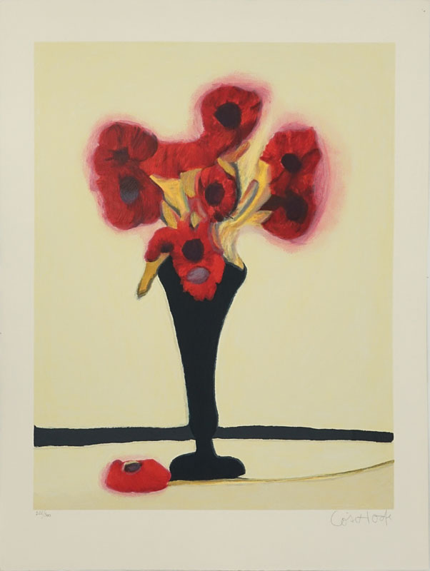 Louise Houde, Canadian (1946-2016) Serigraph "Black Vase" Pencil signed and Numbered 228/300
