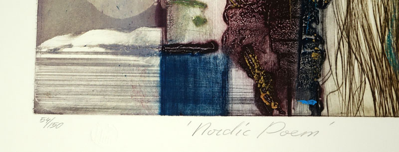 Grouping of Two (2) Serge Firer, Russian/Canadian (b-1954) "Nordic Poems" and "Breeze" Hand Colored Etchings