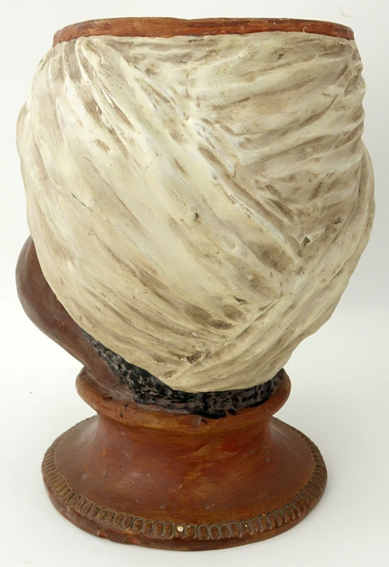 Vintage Italian Pottery Blackamoor Head Vase