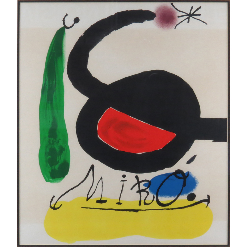 After: Joan Miró, Spanish (1893-1983) "Galerie Vision Nouvelle",1970 Color Print