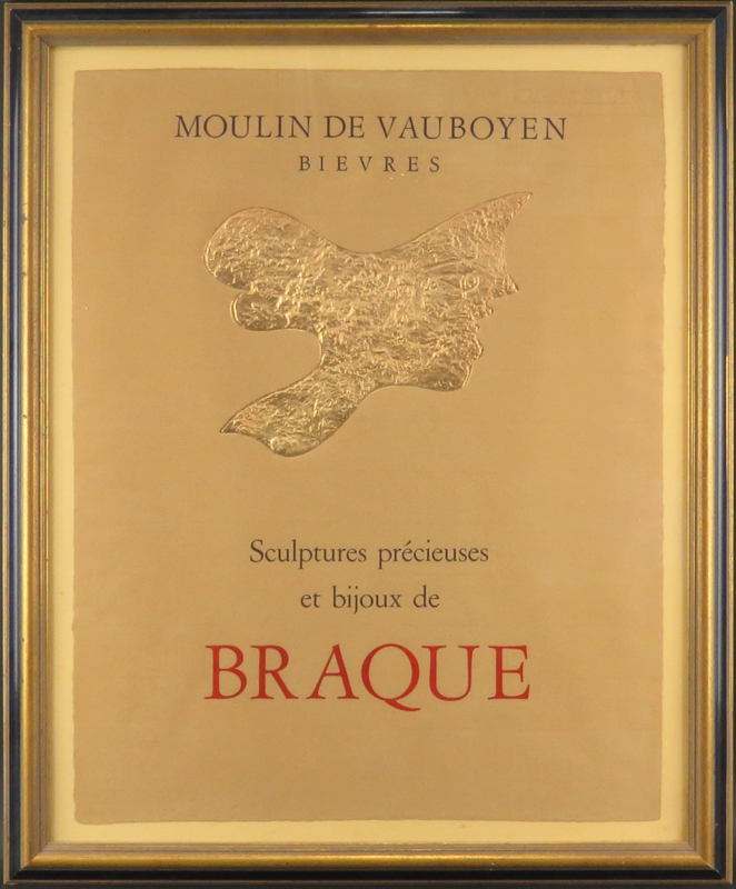 After: Georges Braque, French (1882-1963) Moulin De Vauoyen Bievres- Sculptures Précieuses et Bijoux de Braque Exhibition Poster