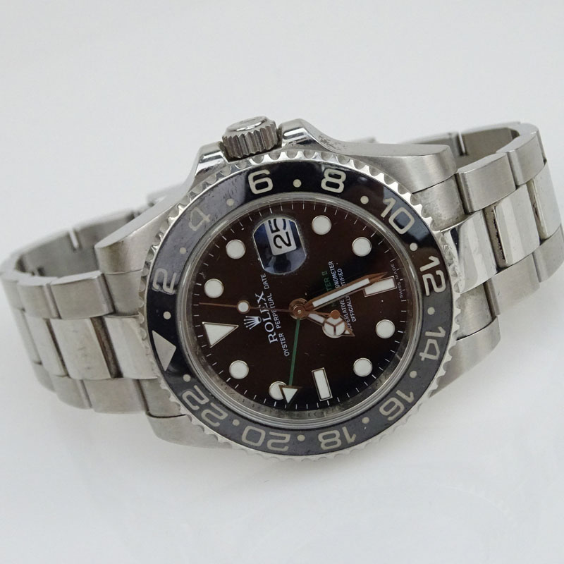 Man's Rolex GMT Master II 116710 Stainless Steel Watch with Oysterlock Bracelet, Automatic Movement