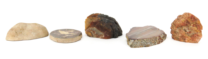 Grouping of Five (5) Septarian and Agate Geodes