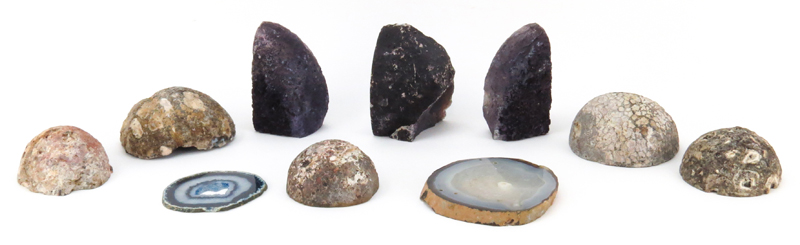Grouping of Ten (10) Agate and Keokuk Geodes