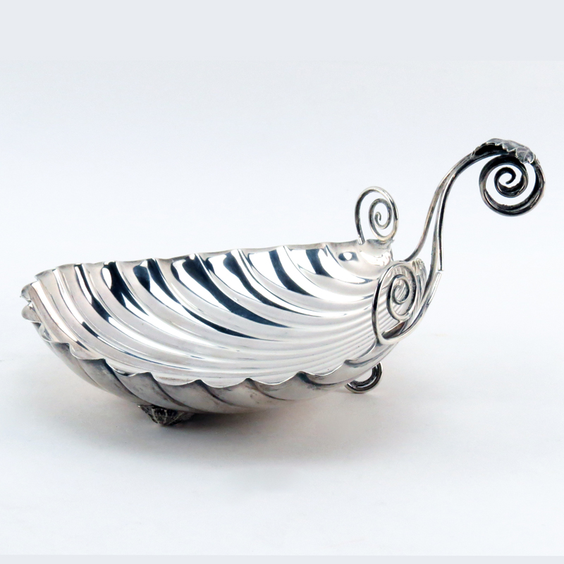 19th Century English Silver Shell Shaped Serving Dish