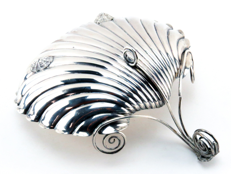 19th Century English Silver Shell Shaped Serving Dish