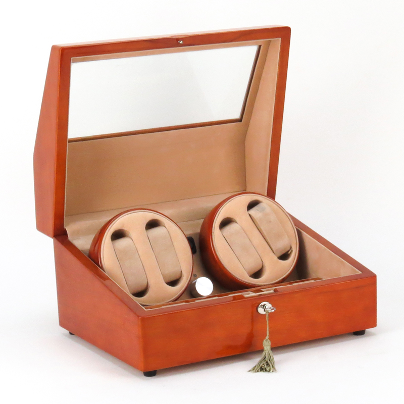 Wood and Glass Automatic Watch Winder