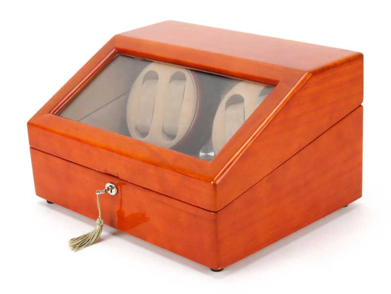 Wood and Glass Automatic Watch Winder