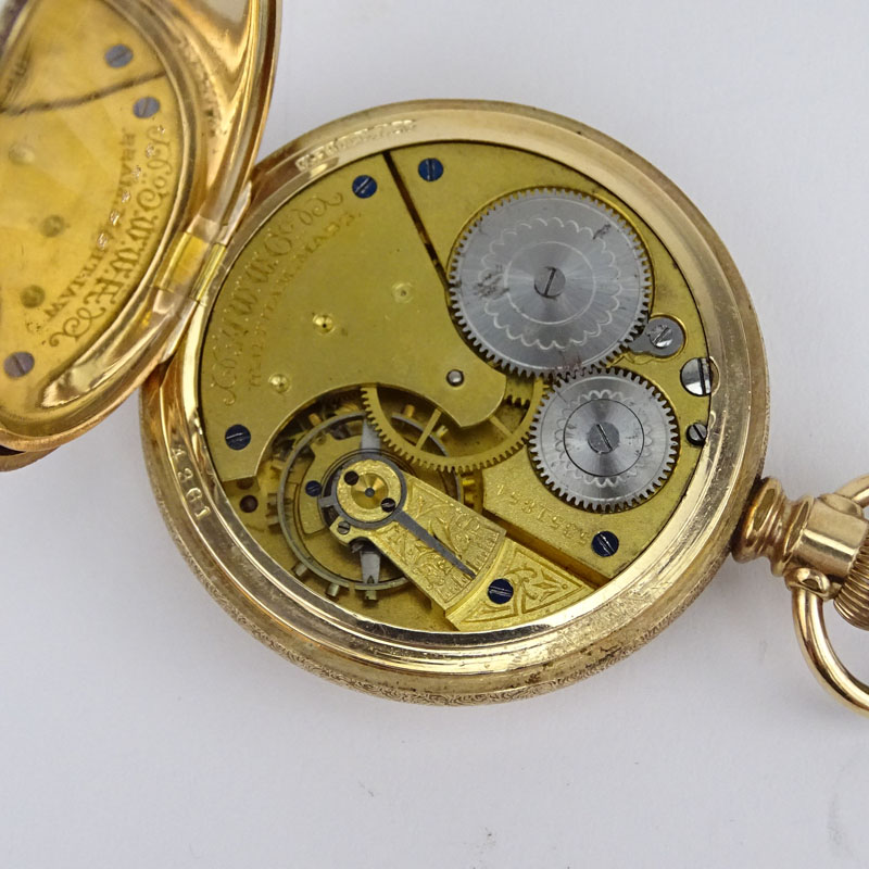 Antique Waltham Watch Co Gold Filled Pocket Watch with Hunter Case