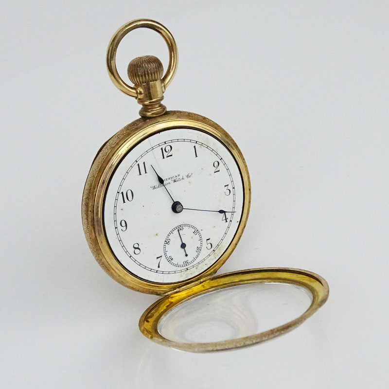 Antique Waltham Watch Co Gold Filled Pocket Watch with Hunter Case
