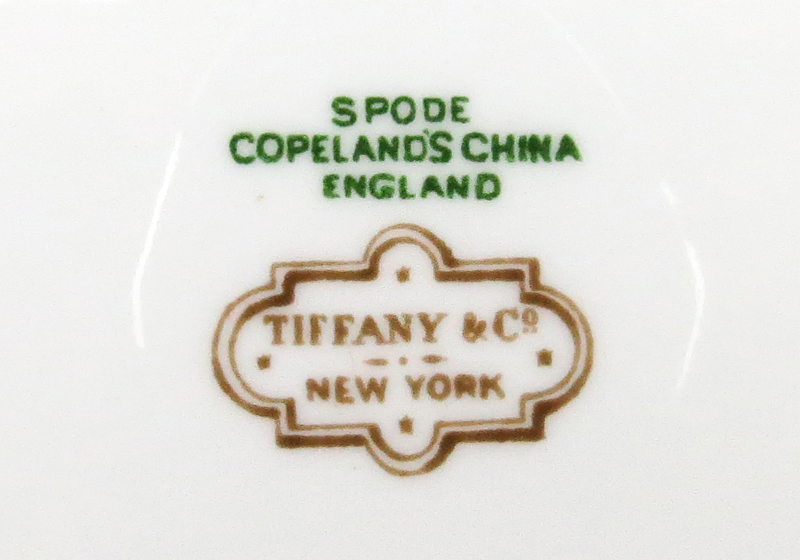 Set of Eight (8) Spode For Tiffany & Co. Luncheon Plates.