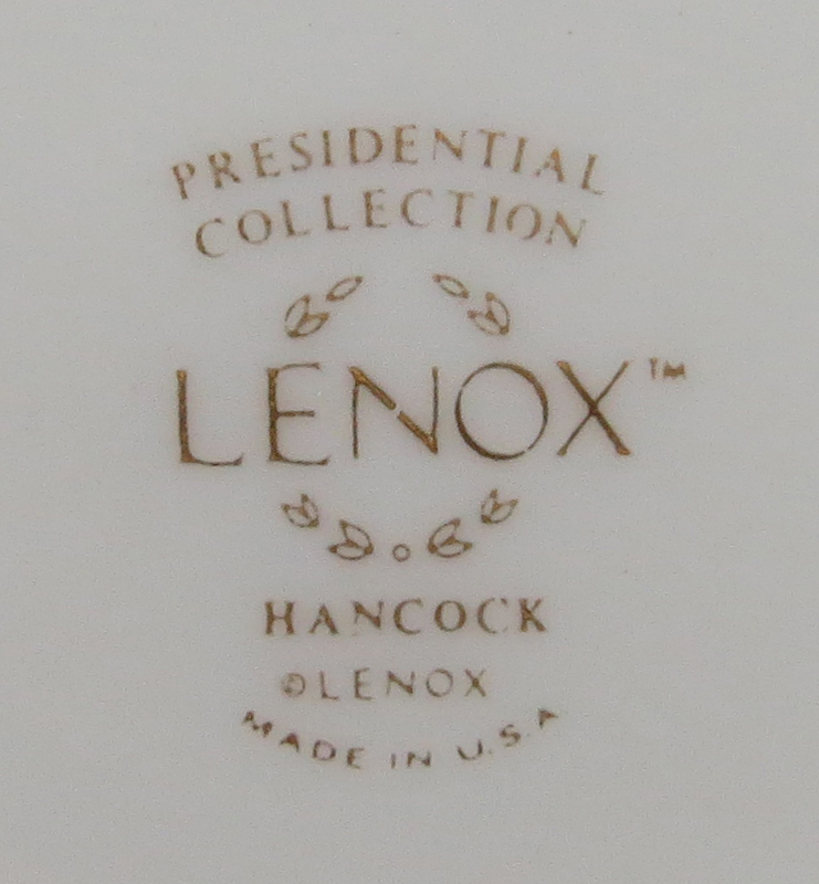 Ninety Four (94) Piece Lenox "Hancock" Presidential Collection Gilt Porcelain Dinnerware
