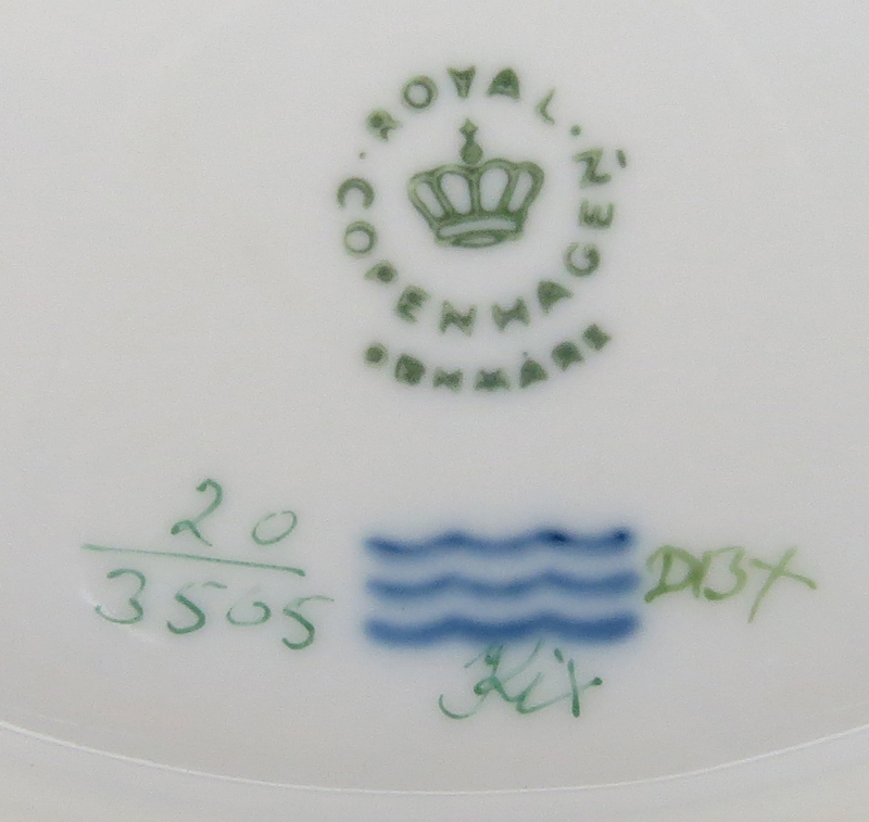 Royal Copenhagen Flora Danica Porcelain Serving Bowl "Lonicera Periclymenum"