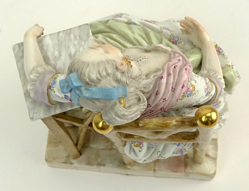 Antique Meissen Hand Painted Porcelain Figurine