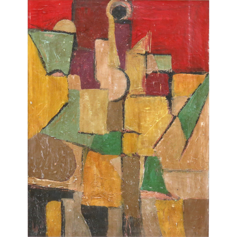 Attributed to: Otto van Rees, Dutch (1884-1957), Oil on Canvas, Cubist Composition
