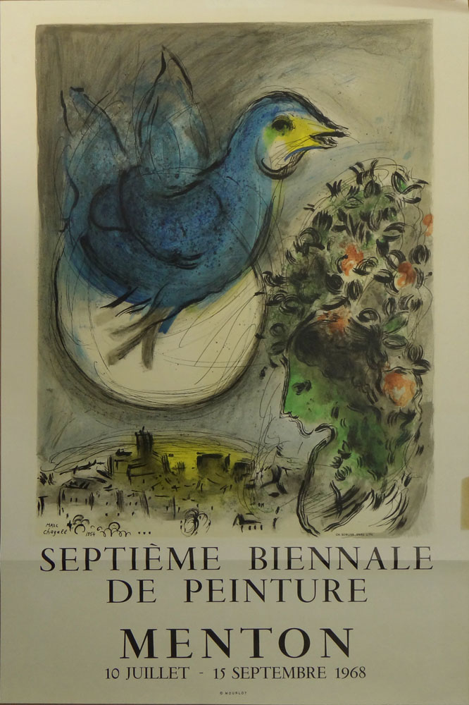 Marc Chagall, French (1887-1985), Poster "Septiäme Biennale de Peinture Menton" ? Mourlot