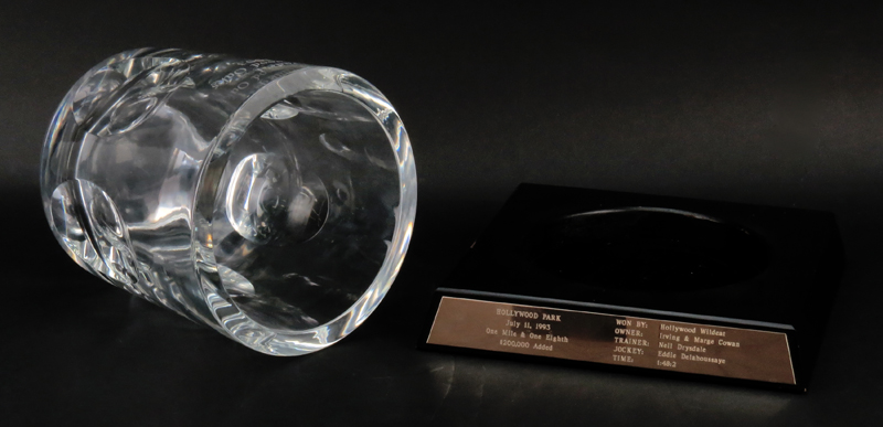 Baccarat Crystal Ice Bucket/Award with Base