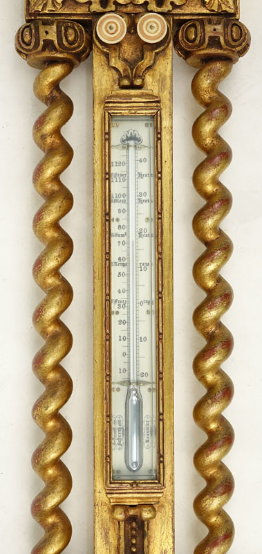 Antique Carved Giltwood Barometer