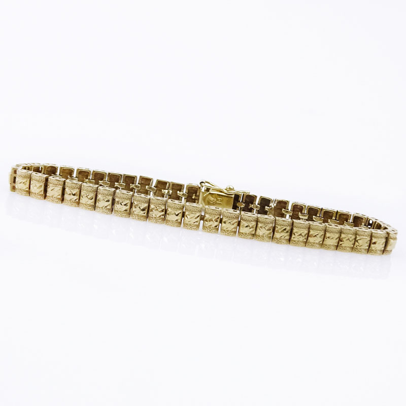 Vintage 14 Karat Yellow Gold Flexible Link Bracelet