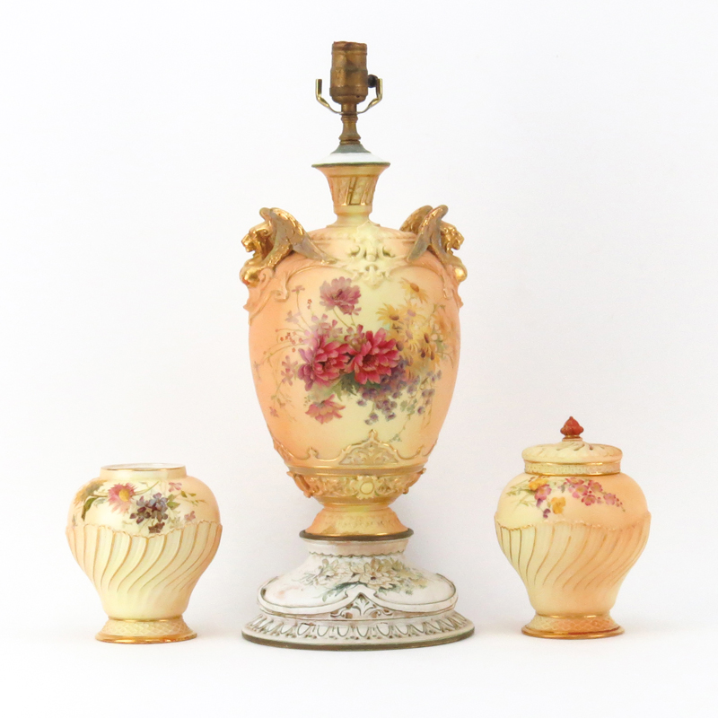 Collection of Three (3) Royal Worcester Porcelain Items