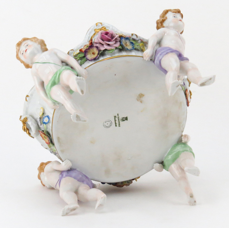 Vintage Von Schierholz Porcelain Figural Compote