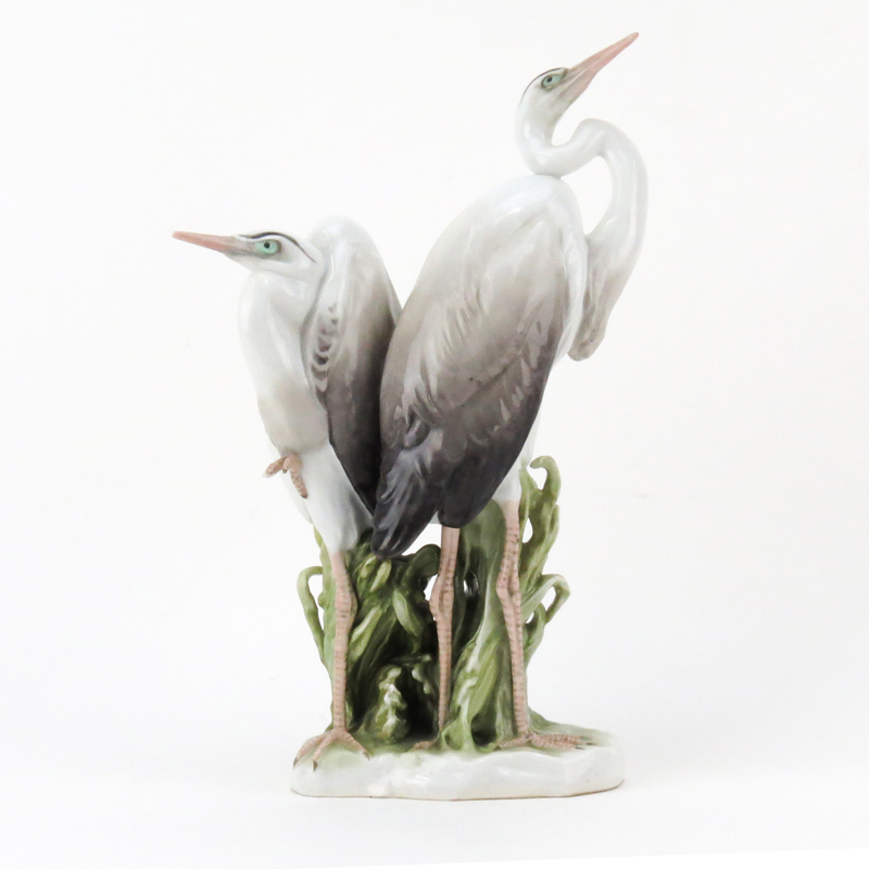 Vintage German Porcelain Bird Group Figurine