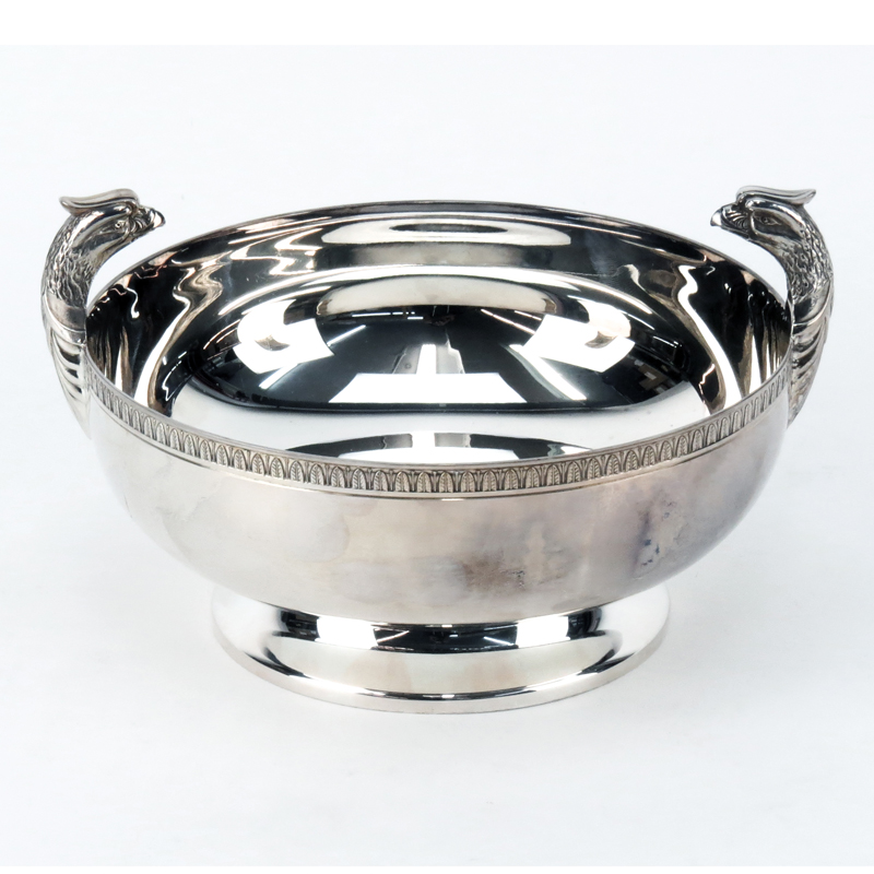 Christofle France Malmaison Eagle Head Silver plate Bowl