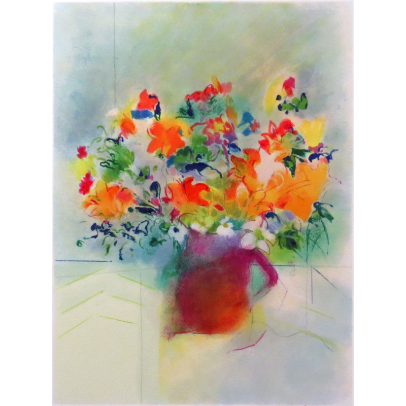 Dan Partouche, `French/Israeli (b-1936)  "Summer Flowers" Artist Proof Pencil Signed Lower Right