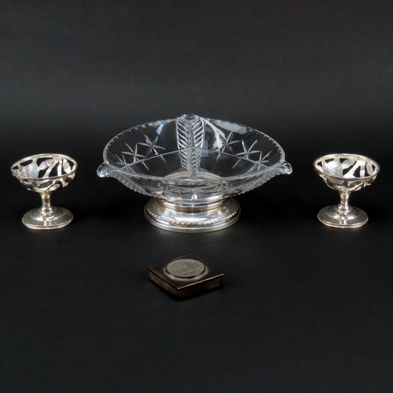 Grouping of Four (4) Sterling Tabletop Items