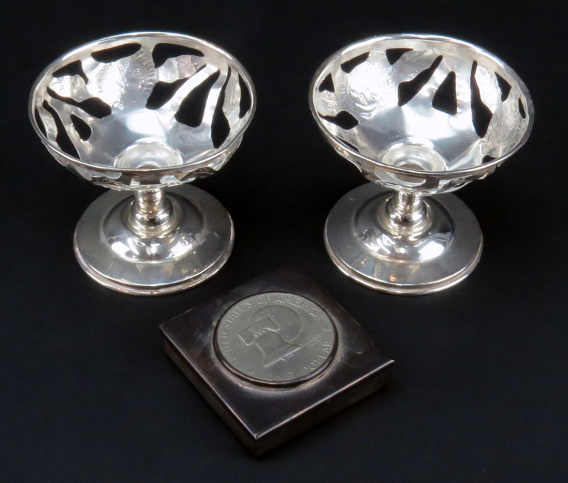 Grouping of Four (4) Sterling Tabletop Items