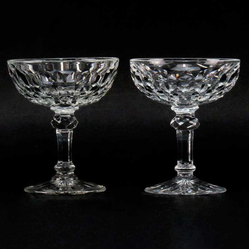Thirteen (13) Baccarat "Juvisy" Crystal Champagne Coupes