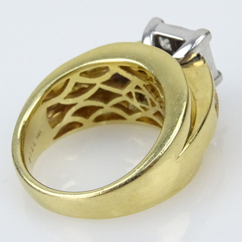 2.50 Carat Diamond and 14 Karat Yellow Gold Engagement Ring.