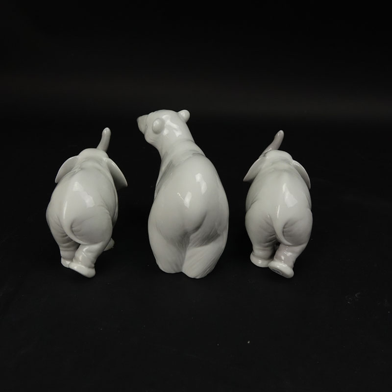 Three (3) Lladro Porcelain Figurines