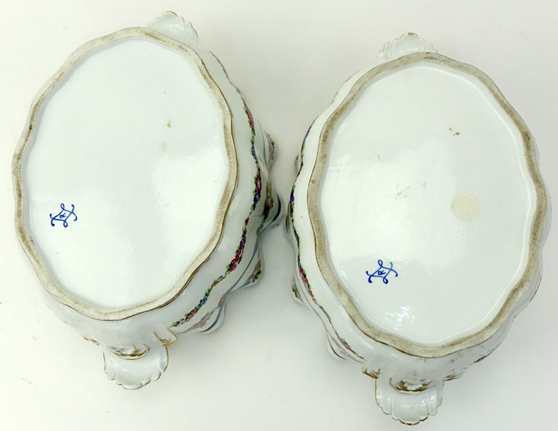 Pair of 18/19th Century French Porcelain Monteiths