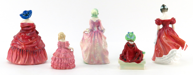 Grouping of Five (5) Royal Doulton Glazed Porcelain Figurines
