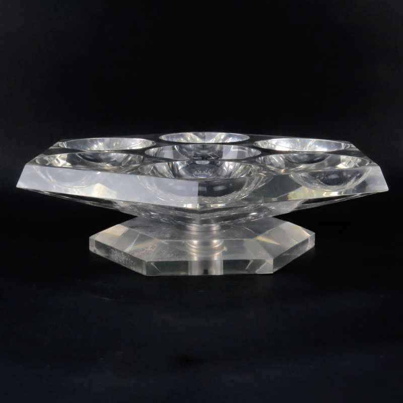 Modern Lucite Lazy Susan Style Serving Dish