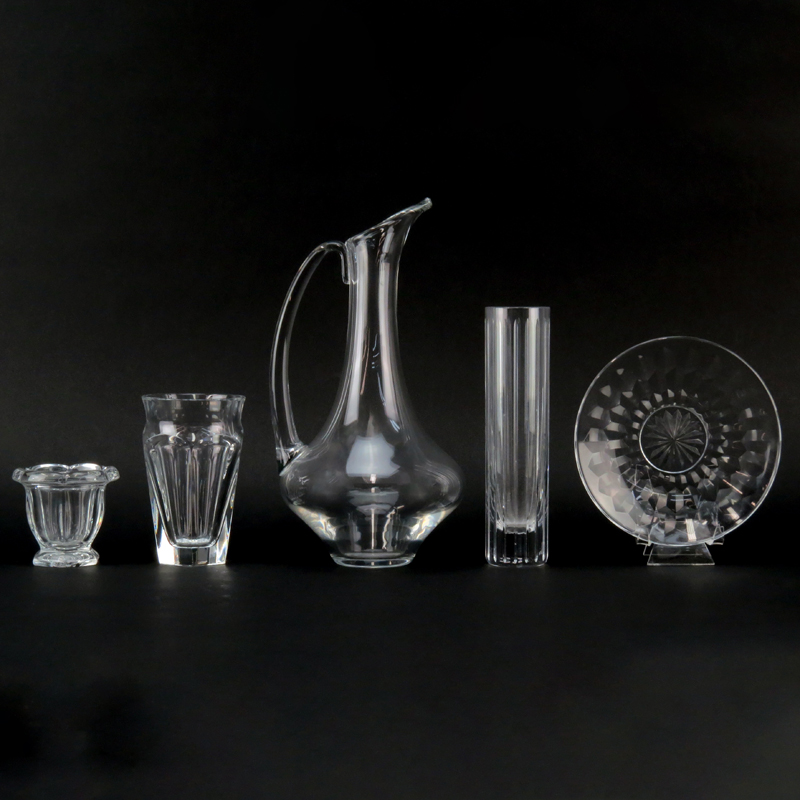 Grouping of Five (5) Baccarat Tabletop Items
