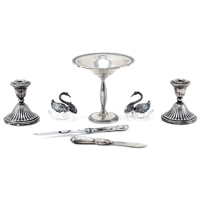 Grouping of Seven (7) Sterling Silver Tabletop Items