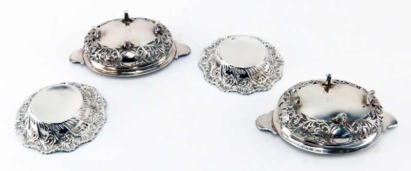 Grouping of Four (4) Antique Victorian Silver Tabletop Items