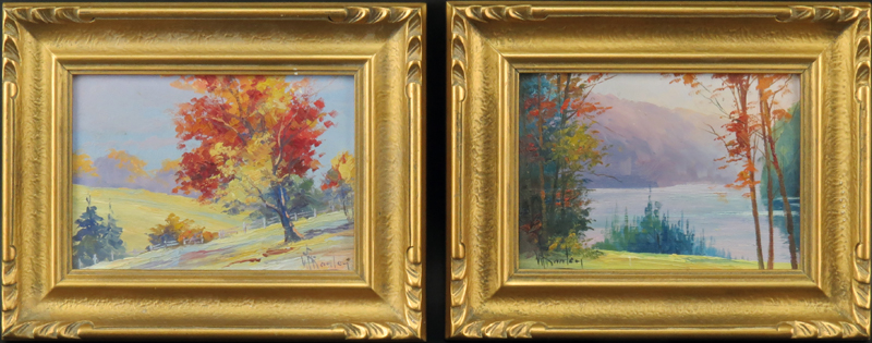 Grouping of Two (2) Artist Signed Oil on Board Canadian Scene Paintings